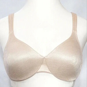 34D Cabernet Y92BN309 Seamless Shimmer Lace Underwire Bra Nude  Gently Pre-owned